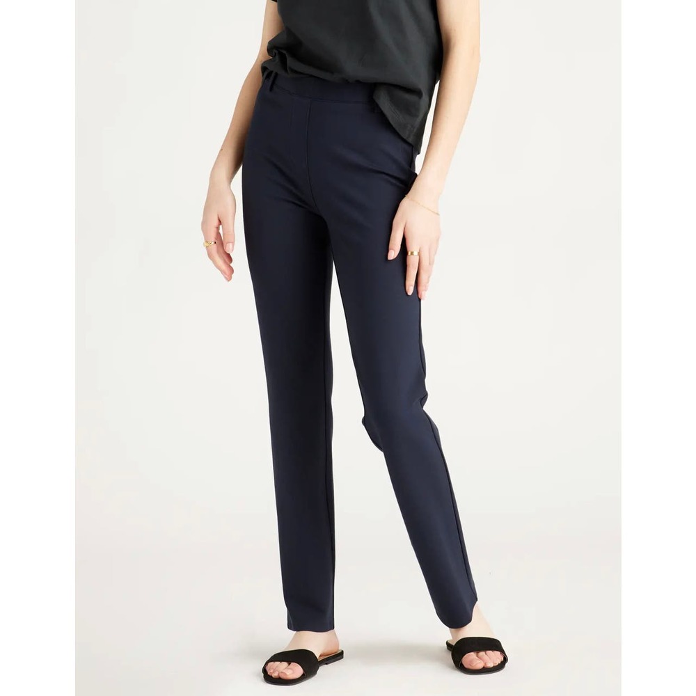 Quince Navy Wide-Leg Pants